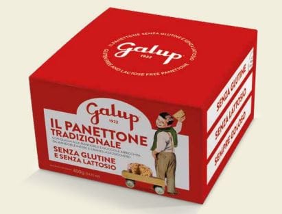 PANETTONE GRAN GALUP TRADIZIONALE SENZA LATTOSIO E SENZA GLUTINE.